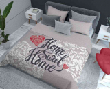 Prehoz na posteľ Home Sweet Home grey 170/210