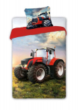 Obliečky Traktor červený