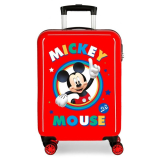 ABS Cestovný kufor Mickey Circle red 55 cm