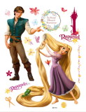 Samolepiaca maxi nálepky na stenu Rapunzel a princ