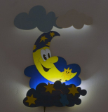 LED Lampička DoDo Mesiačik s hviezdičkami