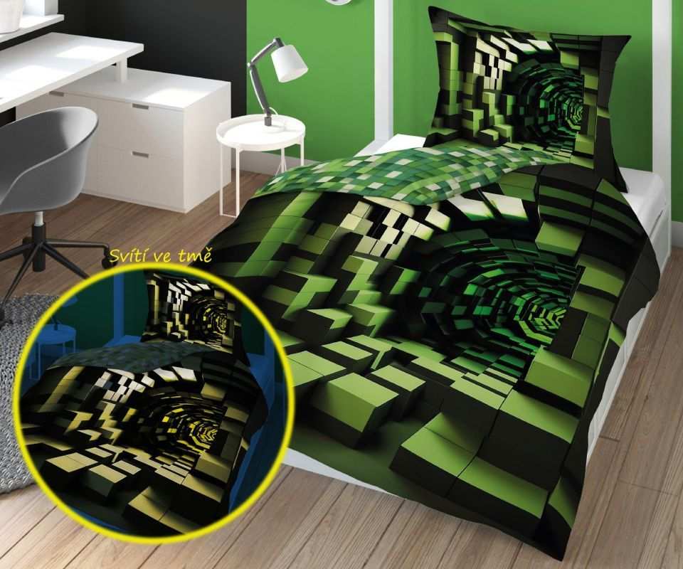 Svietiace obliečky Tunel 3D