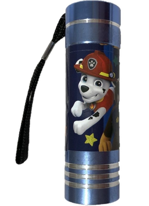 Detská hliníková LED baterka Veselá patrola modrá