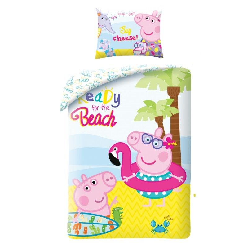 Obliečky Peppa Pig pláž v látkovom vaku