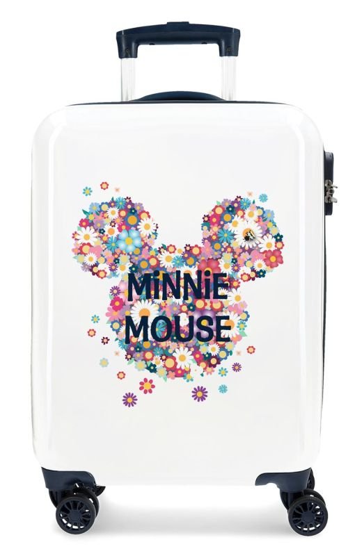 ABS Cestovný kufor Minnie Sunny Day Flowers Blue 55 cm