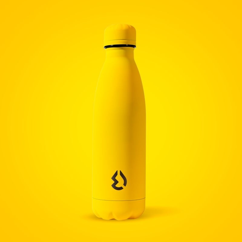 Nerezová Termo fľaša na pitie fluo žltá 500 ml