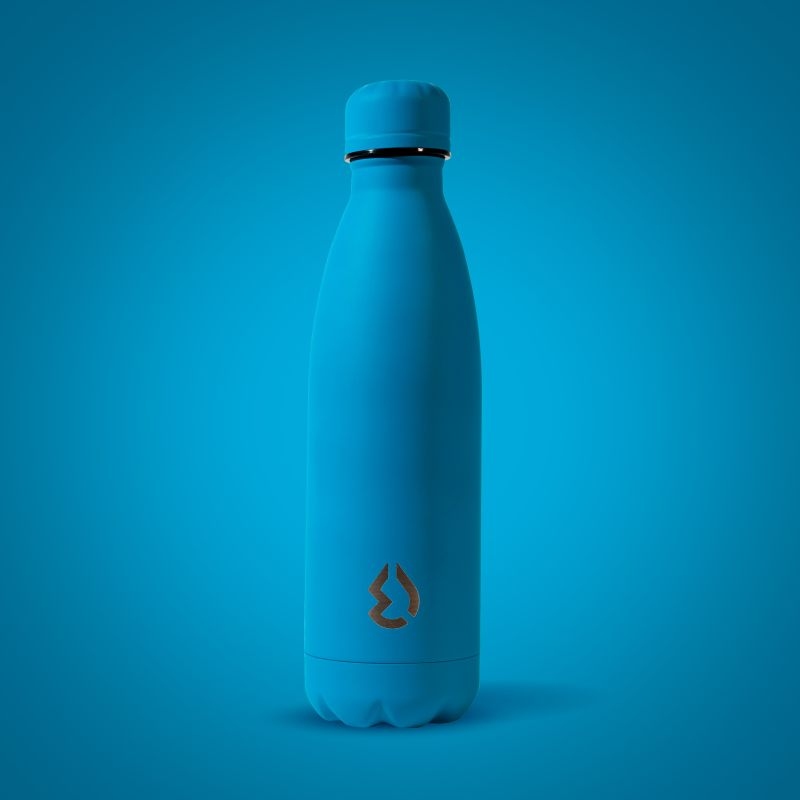 Nerezová Termo fľaša na pitie fluo modrá 500 ml