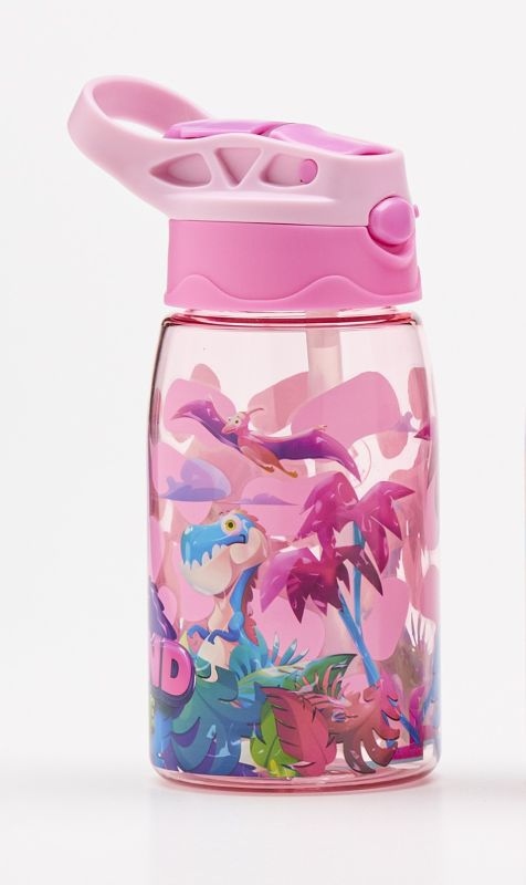 Detská Tritánová fľaša na pitie Dinoland pink 500 ml