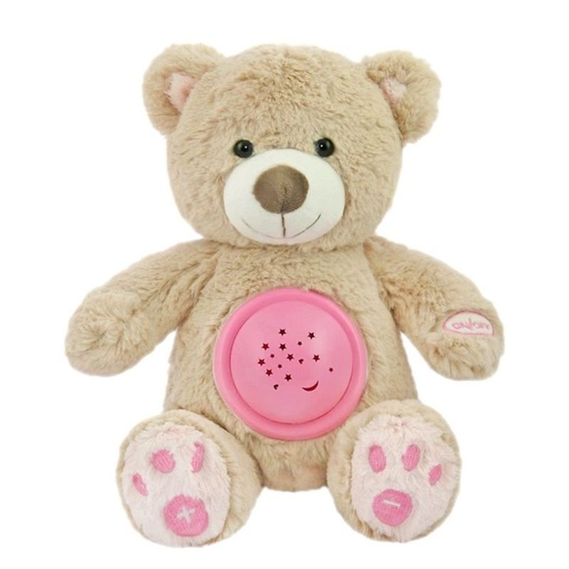 Baby Mix Plyšový medvedík s projektorom ružový