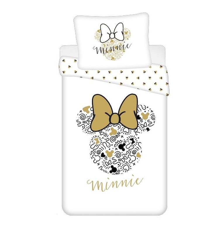 Obliečky Minnie Gold ribbon