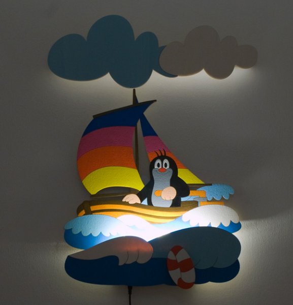 LED Lampička DoDo Krtko a plachetnica s diaľkovým ovládaním