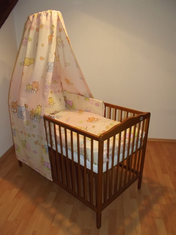 4 dielna Súprava do postieľky Hrošíci ružová