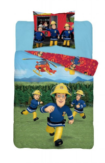 Obliečky Požiarnik Sam vrtuľník