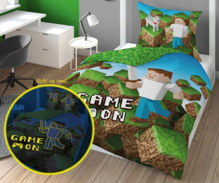 Svietiace obliečky Kocky Game On