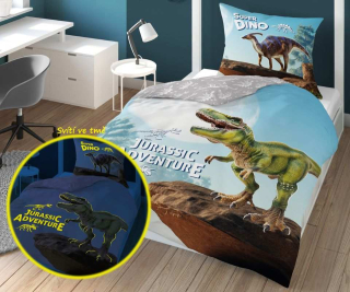 Svietiace obliečky Super Dino