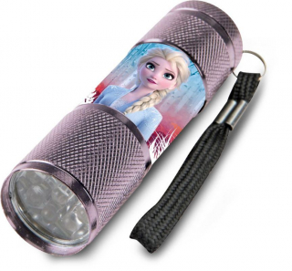 Detská hliníková LED baterka Ľadové Kráľovstvo Elsa