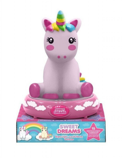 Nočná stolná LED lampička Jednorožec Sweet Dreams 3D figúrka
