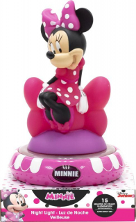 Nočná stolná LED lampička 3D figúrka Minnie