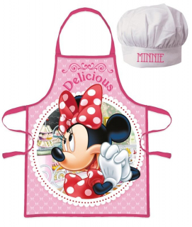 Detská zástera s kuchárskou čiapkou Minnie