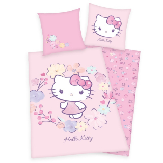 Obliečky Hello Kitty kvety