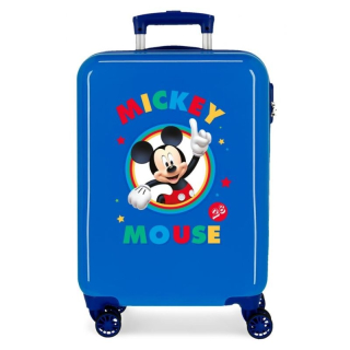 ABS Cestovný kufor Mickey Circle blue 55 cm
