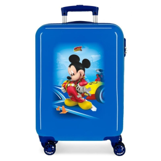 ABS Cestovný kufor Mickey Lets Roll blue 55 cm