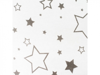 Flanelová plienka biela hviezdičky sivé