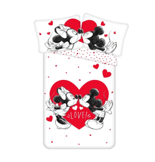 Obliečky Mickey a Minnie Love and heart