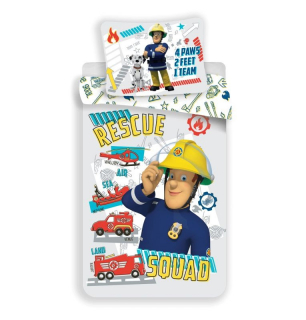 Obliečky do postieľky Požiarnik Sam Rescue Squad