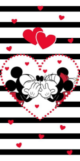 Osuška Mickey Minnie stripes  
