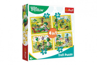 4v1 Puzzle rodina Treflíkov na ihrisku 35,48,54,70 dielikov