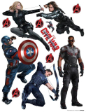 Maxi nálepka na stenu Avengers Civil War 2